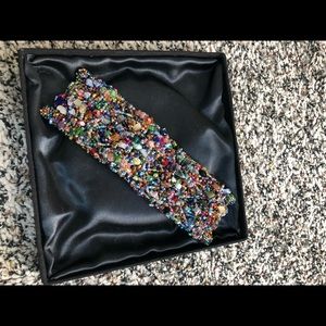 Crystal and stone bracelet